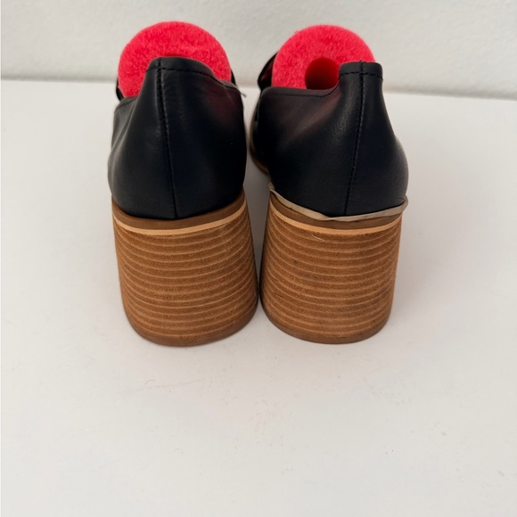 Korks Black Cicely Loafers w/ Wooden Block Heel Womens Sz 10M - Picture 4 of 8